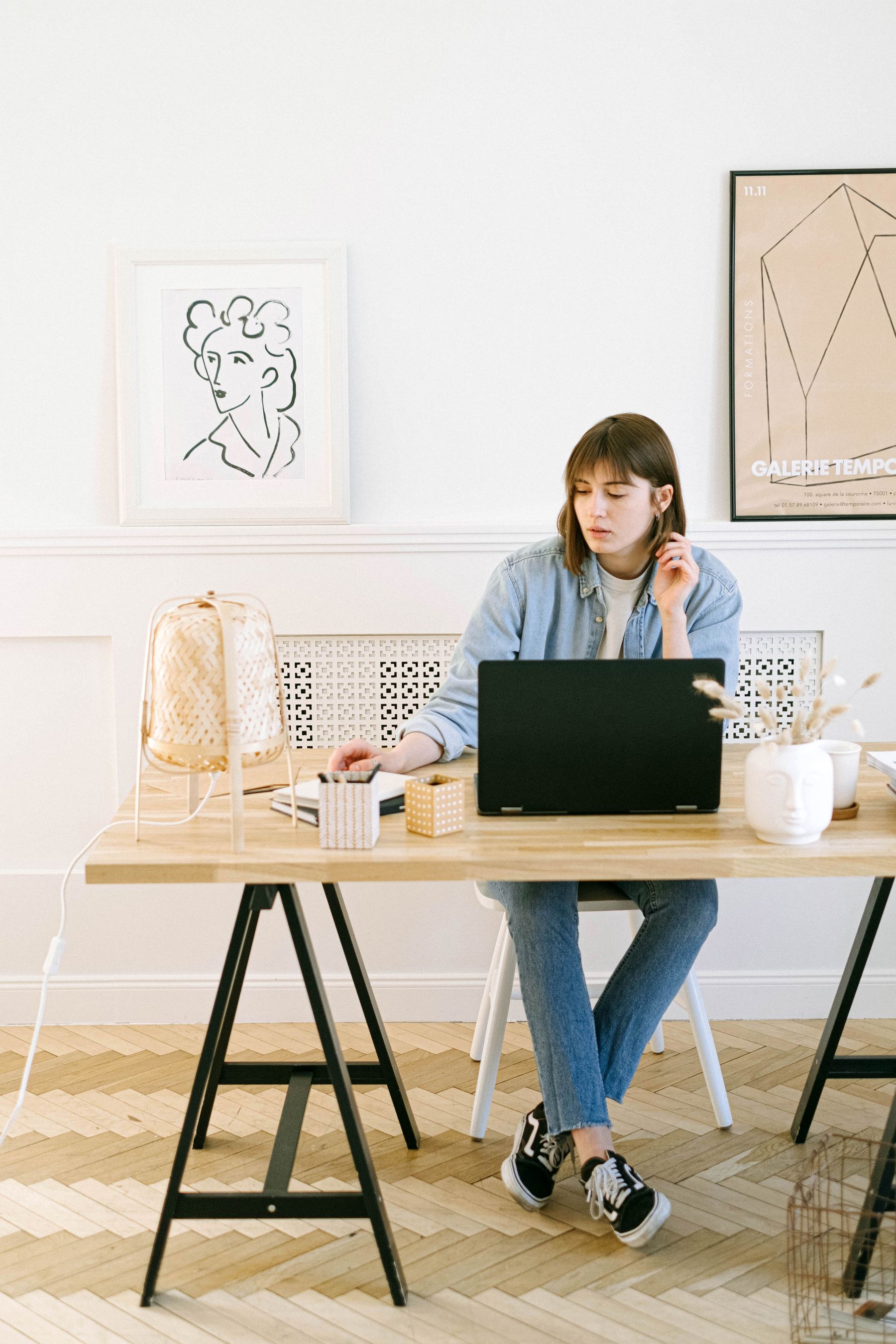 Arbejdsområde til opbygning af en onlinebutik