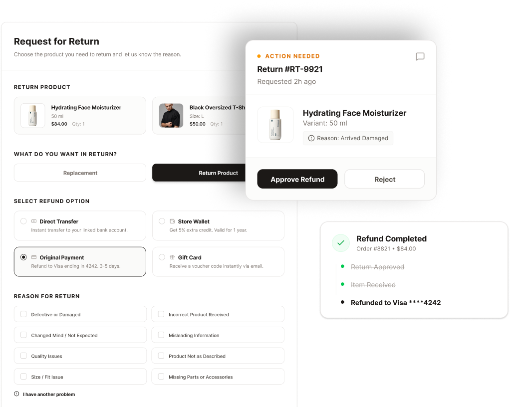 Eenvoudige retourverwerking